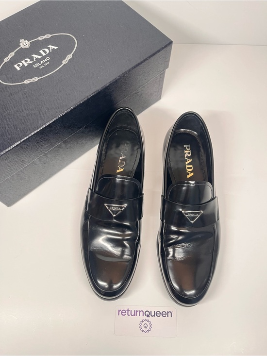 Prada Black Patent Leather Slip-On Loafers main image 2